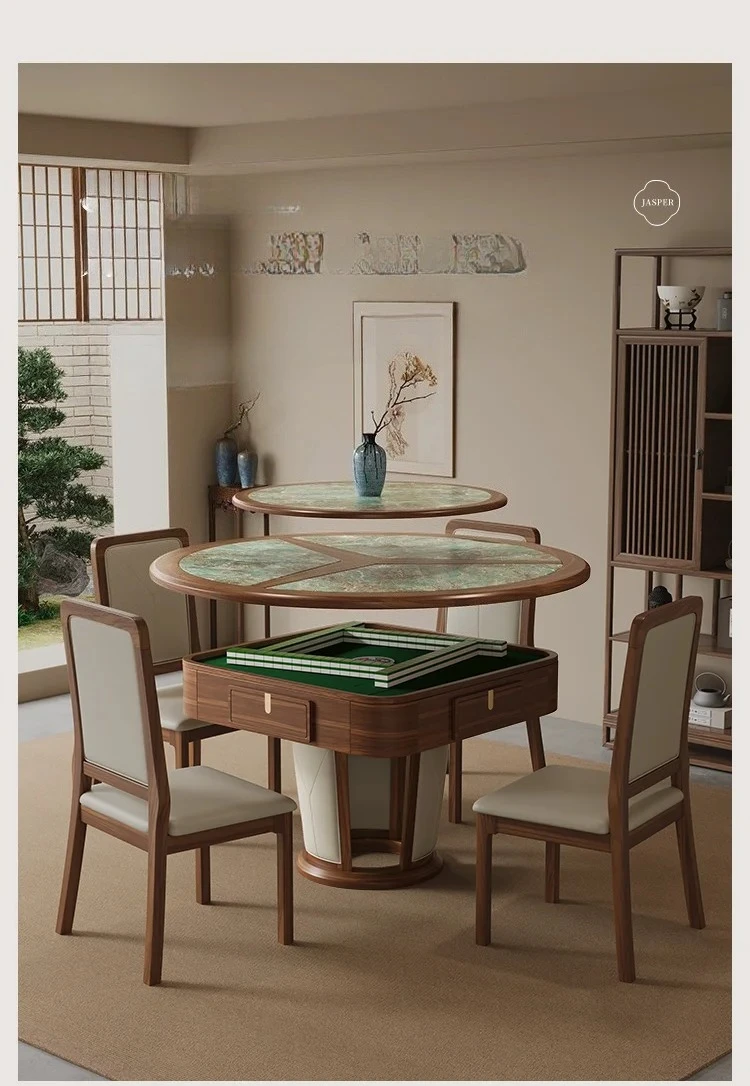 Автоматический бытовой круглый стол из цельного дерева, бесшумный ротор, машина для маджонга, обеденный стол двойного назначения
Автоматический бытовой круглый стол из цельного дерева, бесшумный ротор, машина для маджонга, обеденный стол двойного назначения