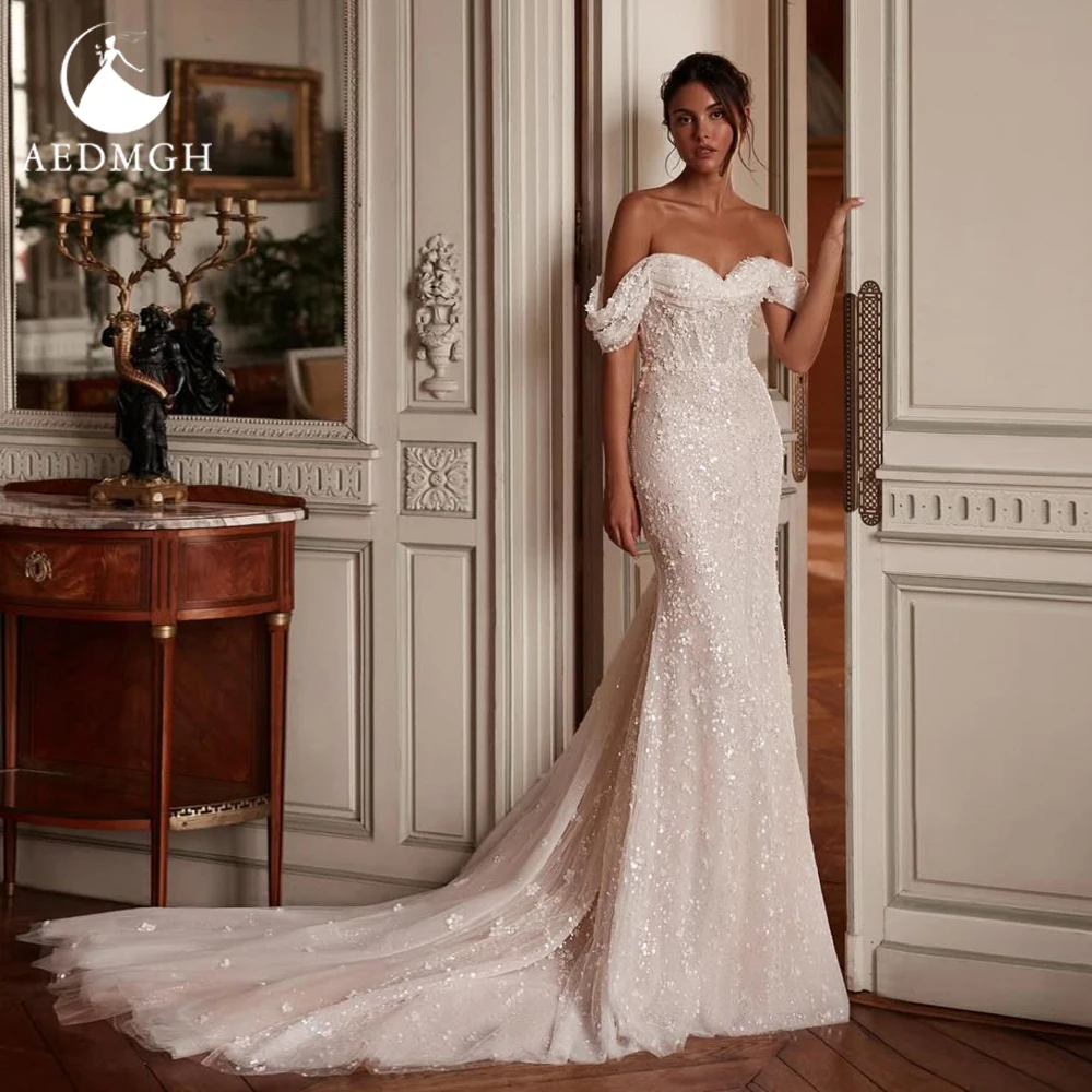 Aedmgh Mermaid Sexy Wedding Dresses For Women Sweetheart Vestido De Novia Lace Beaded Sequined Shiny Custom Made Bridal Gowns
Aedmgh Mermaid Sexy Wedding Dresses For Women Sweetheart Vestido De Novia Lace Beaded Sequined Shiny Custom Made Bridal Gowns