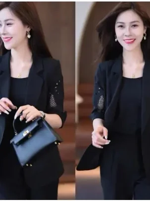 plus Size Women's Fashionable Suit Set Thin Three-piece Set Spring Autumn Professional High-End Feeling Korean Style Commute
plus Size Women's Fashionable Suit Set Thin Three-piece Set Spring Autumn Professional High-End Feeling Korean Style Commute