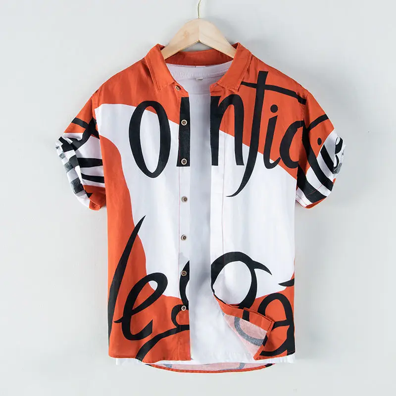Fashion Lapel Button Short Sleeve Printed Letter Shirts Men's Clothing 2024 Summer New Loose All-match Tops Casual Shirts
Fashion Lapel Button Short Sleeve Printed Letter Shirts Men's Clothing 2024 Summer New Loose All-match Tops Casual Shirts