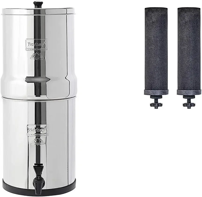 Travel Gravity-Fed Water Filter with 2 Black Elements–Enjoy Potable Water While Camping, RVing, Off-Grid, Emergencies, Every Day
Travel Gravity-Fed Water Filter with 2 Black Elements–Enjoy Potable Water While Camping, RVing, Off-Grid, Emergencies, Every Day