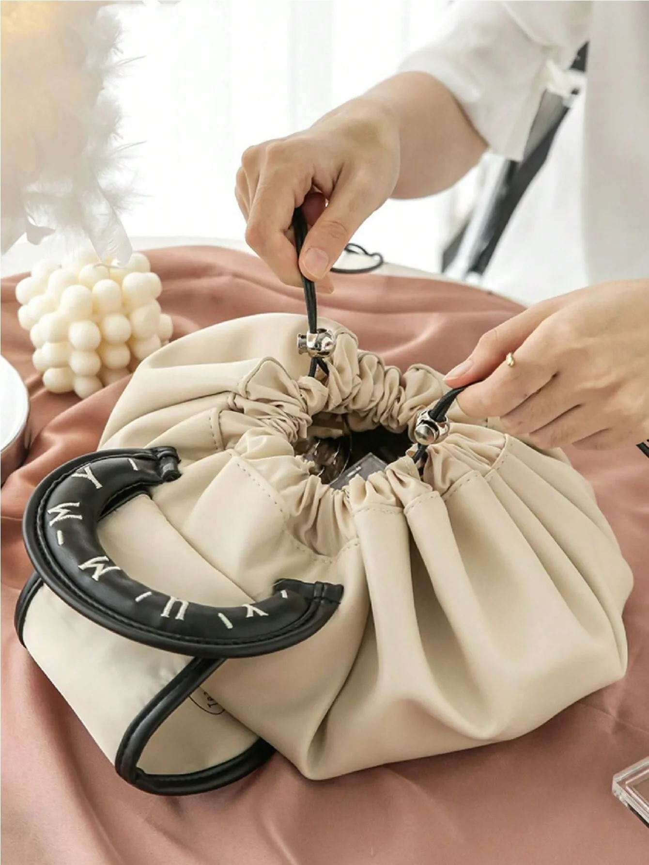 1pc Cosmetic Bag Drawstring Pouch, Portable Travel Organizer Bag, Random Drawstring Closure, Can Store Cosmetics, Travel Toiletries, Great Gift, Also Suitable For Manicure, Room Decor, Bags, Cosmetic Bags, Travel, Toiletry Bag, Travel Essentials, Storage
1pc Cosmetic Bag Drawstring Pouch, Portable Travel Organizer Bag, Random Drawstring Closure, Can Store Cosmetics, Travel Toiletries, Great Gift, Also Suitable For Manicure, Room Decor, Bags, Cosmetic Bags, Travel, Toiletry Bag, Travel Essentials, Storage