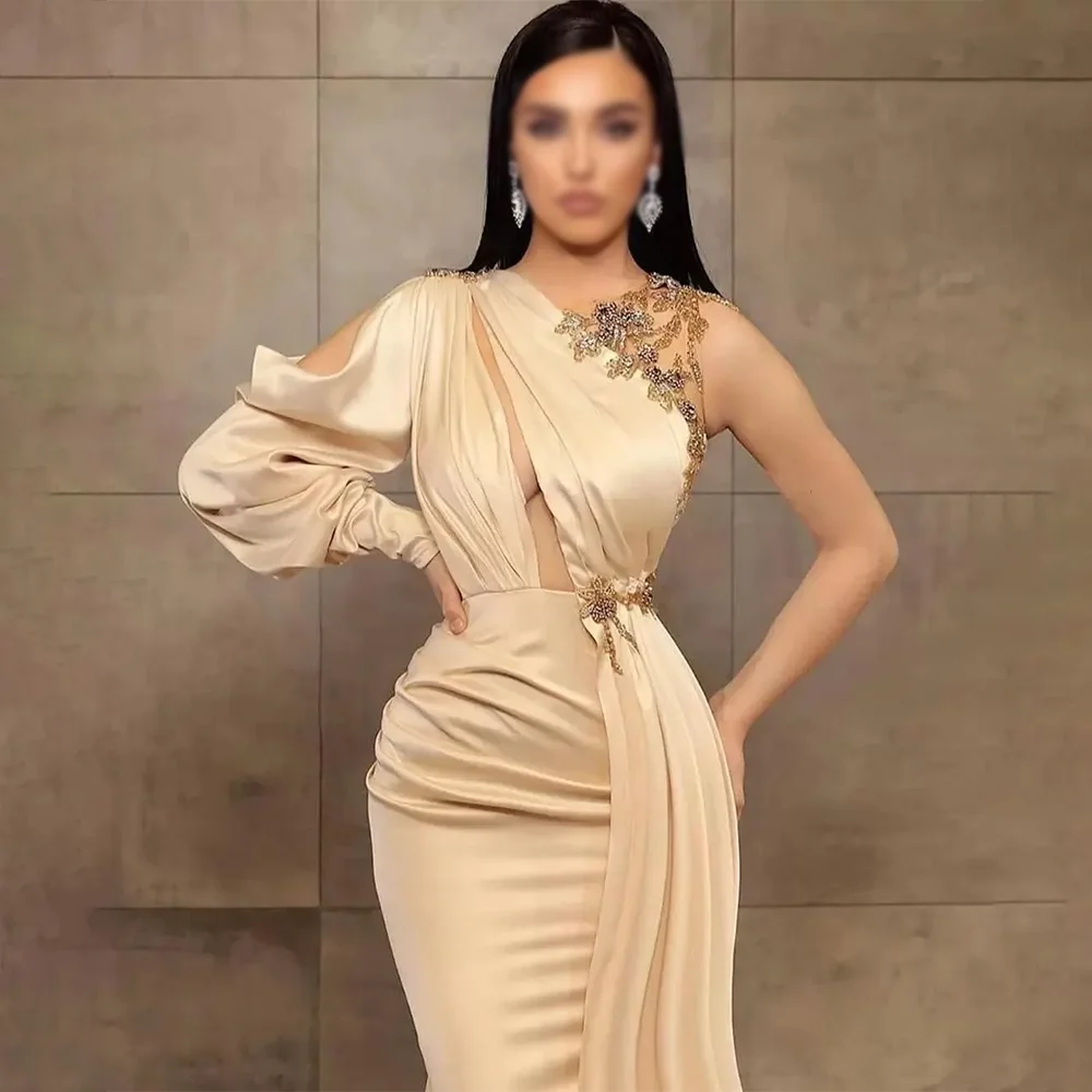 Classic Appliques Beading Long Sleeves Formal Evening Dresses Mermaid Vintage Birthday Party Prom Gowns Customized 
Classic Appliques Beading Long Sleeves Formal Evening Dresses Mermaid Vintage Birthday Party Prom Gowns Customized
