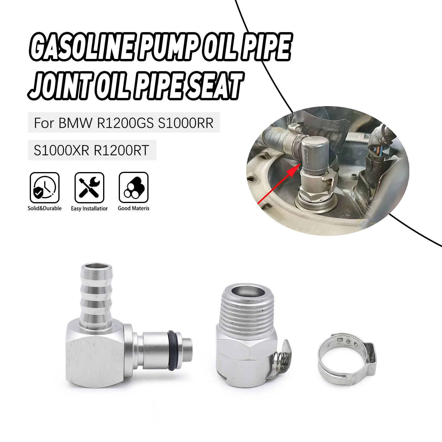 Motorcycle For BMW R1200GS ADV R1200RT S1000RR S1000XR K1200R K1300R K1600GTL HP4 Rninet Fuel pump release Quick metal connector
Motorcycle For BMW R1200GS ADV R1200RT S1000RR S1000XR K1200R K1300R K1600GTL HP4 Rninet Fuel pump release Quick metal connector