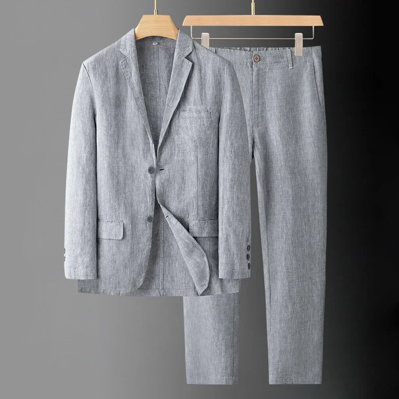 Spring Summer Linen Blazer Man 2 Piece Blazers Set For Men Suit Male Loose Business Masculino Fashion Casual Thin Style 2023 New
Spring Summer Linen Blazer Man 2 Piece Blazers Set For Men Suit Male Loose Business Masculino Fashion Casual Thin Style 2023 New