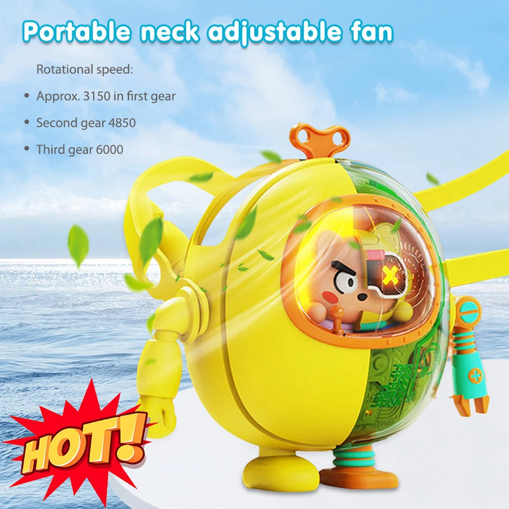 Mecha Shape Hanging Neck Fan Desktop Air Cooler 900mAh 3-speed Cartoon Small Fan Bladeless Mute Neck Cooler for Outdoor Sport
Mecha Shape Hanging Neck Fan Desktop Air Cooler 900mAh 3-speed Cartoon Small Fan Bladeless Mute Neck Cooler for Outdoor Sport
