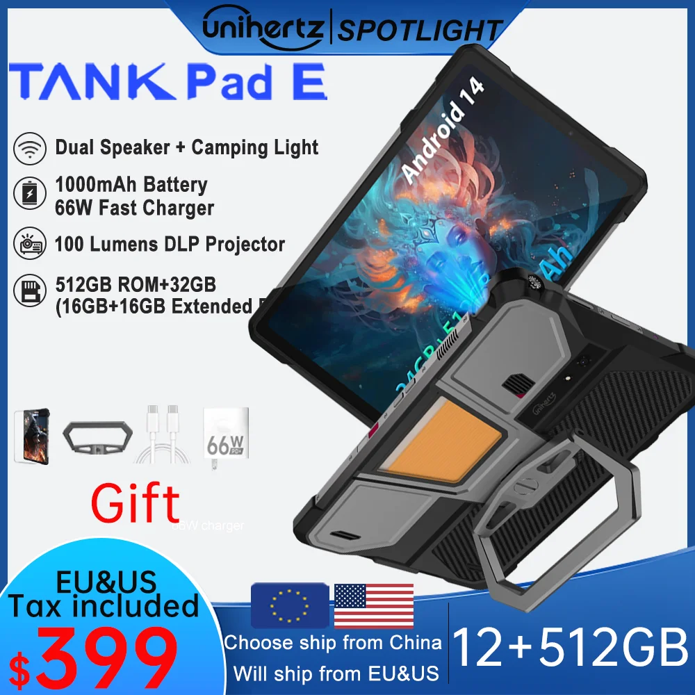 Unihertz 8849 TANK PAD E Прочный проектор-планшет Смартфон 10,95 дюйма 120 Гц 24 ГБ 512 ГБ Телефон 21000 мАч 32 МП + 50 МП 66 Вт Планшет
Unihertz 8849 TANK PAD E Прочный проектор-планшет Смартфон 10,95 дюйма 120 Гц 24 ГБ 512 ГБ Телефон 21000 мАч 32 МП + 50 МП 66 Вт Планшет