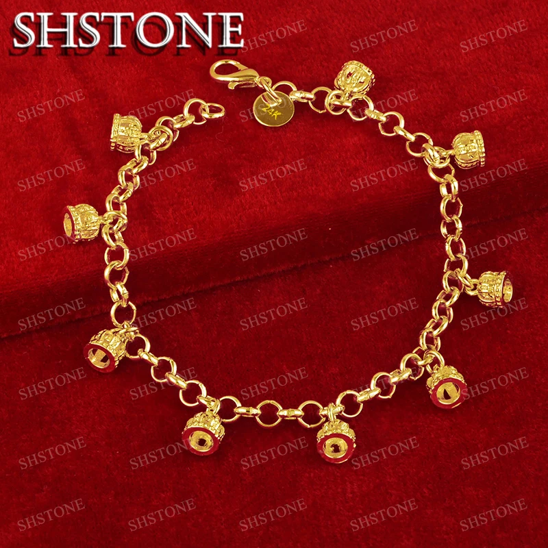 SHSTONE 18K Gold Crown Pendant Bracelet For Woman Men Fashion Charm Jewelry Lady Cute Hand Chain Party Wedding Birthday Gift
SHSTONE 18K Gold Crown Pendant Bracelet For Woman Men Fashion Charm Jewelry Lady Cute Hand Chain Party Wedding Birthday Gift