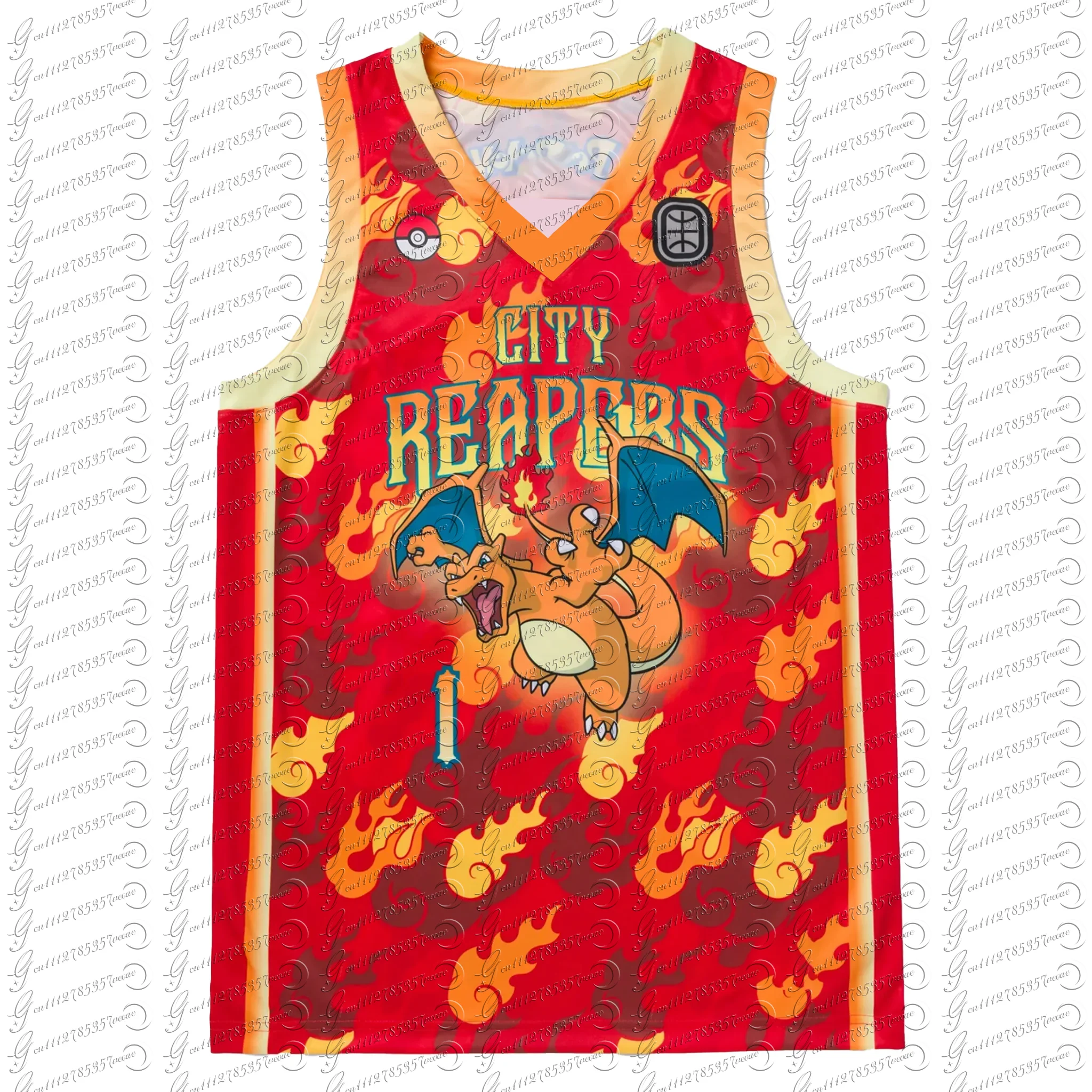 Otex Pokemon Charizar City Reapers Basketball Jersey Charizard Graphic T-shirt Sports Men's T-Shirt Kid's Clothing Tee Woman
Otex Pokemon Charizar City Reapers Basketball Jersey Charizard Graphic T-shirt Sports Men's T-Shirt Kid's Clothing Tee Woman