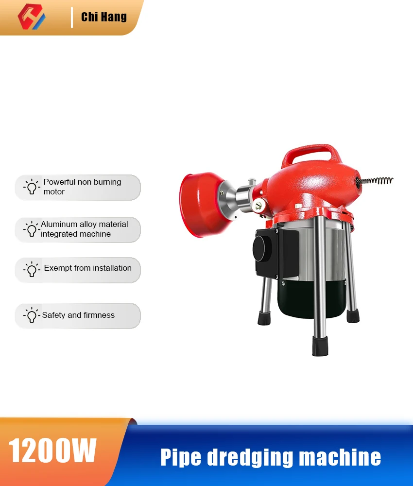 Automatic Pipe Dredge Machine Professional Sewer Dredge Sewer Special Tools Electric Dredge Machine 1200W
Automatic Pipe Dredge Machine Professional Sewer Dredge Sewer Special Tools Electric Dredge Machine 1200W