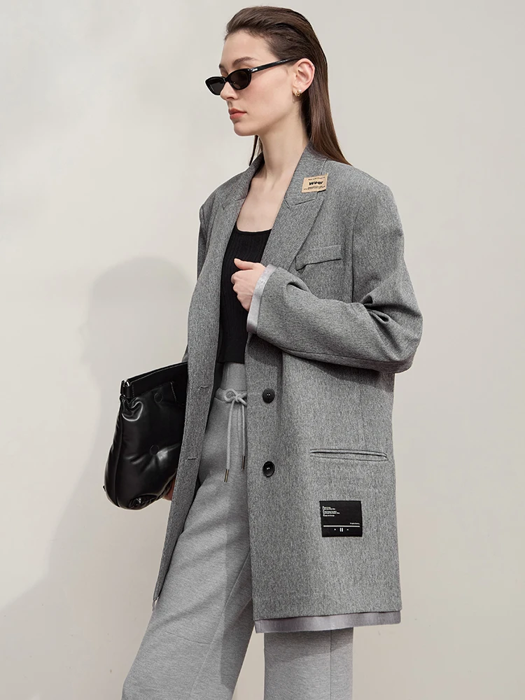 AMII Women's Jacket 2025 Autumn New Loose Medium And Long Solid Women's Blazer Versatile Long Sleeves Blazer Ladies 12553050
AMII Women's Jacket 2025 Autumn New Loose Medium And Long Solid Women's Blazer Versatile Long Sleeves Blazer Ladies 12553050