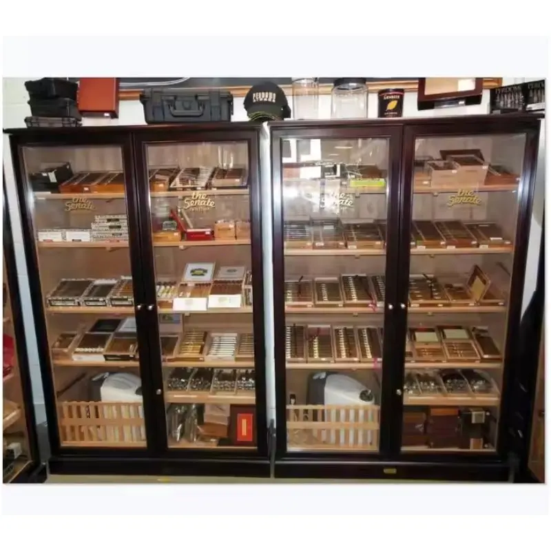 Hot Selling New Design Wooden Cigar Cabinet Freestanding Humidor Spanish Cedar Wood Cigar Display Cabinet for Sale
Hot Selling New Design Wooden Cigar Cabinet Freestanding Humidor Spanish Cedar Wood Cigar Display Cabinet for Sale