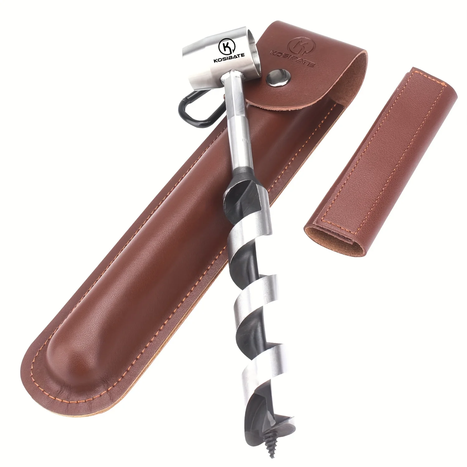 Manual Auger Wood Drill Bit for Bushcraft Backpack & Camping - Outdoor Peg & Hole Maker with Holster
Manual Auger Wood Drill Bit for Bushcraft Backpack & Camping - Outdoor Peg & Hole Maker with Holster