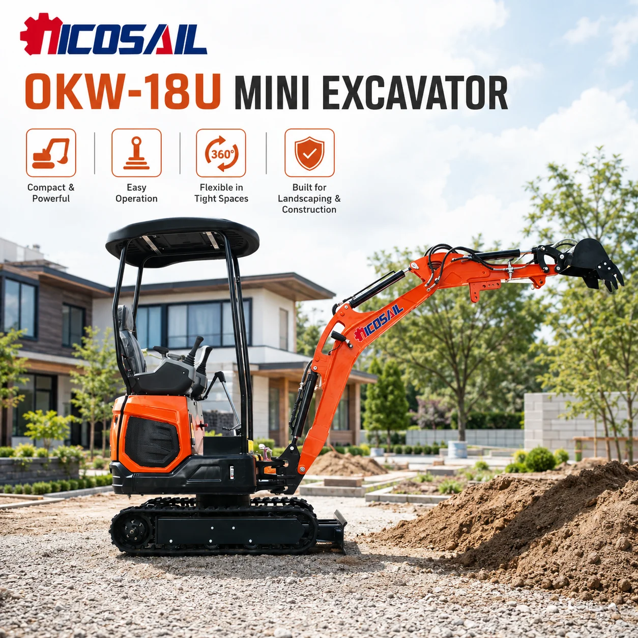 1.8 Ton Mini Excavator Compact Crawler Hydraulic Digger OEM Customizable for Farm Landscaping Construction
1.8 Ton Mini Excavator Compact Crawler Hydraulic Digger OEM Customizable for Farm Landscaping Construction