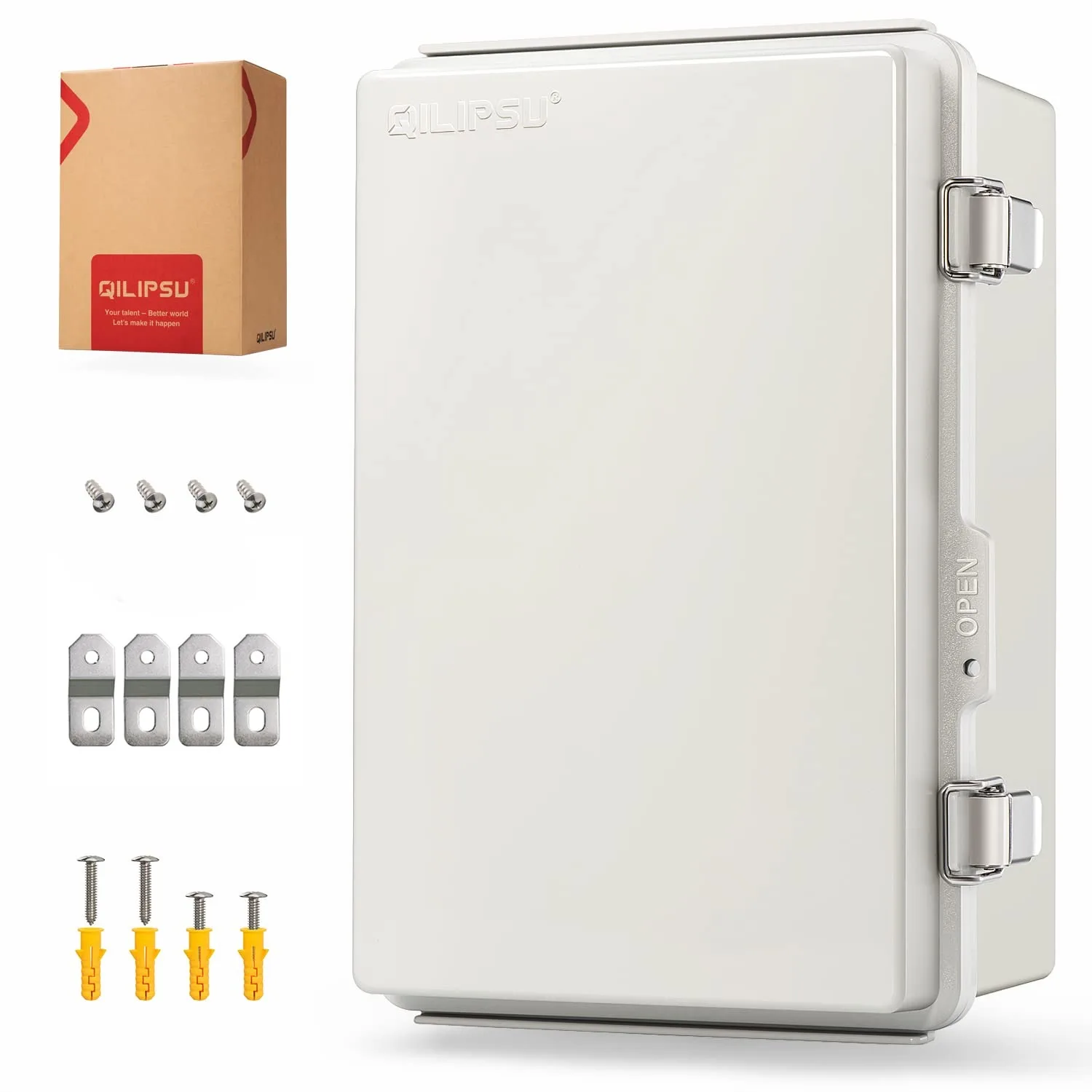 Waterproof Junction Box 11.4x7.5x5.5 Inch, UL94-V0 Flame Retardant, IP67 Outdoor Electrical Enclosure for CCTV Solar Starlink
Waterproof Junction Box 11.4x7.5x5.5 Inch, UL94-V0 Flame Retardant, IP67 Outdoor Electrical Enclosure for CCTV Solar Starlink