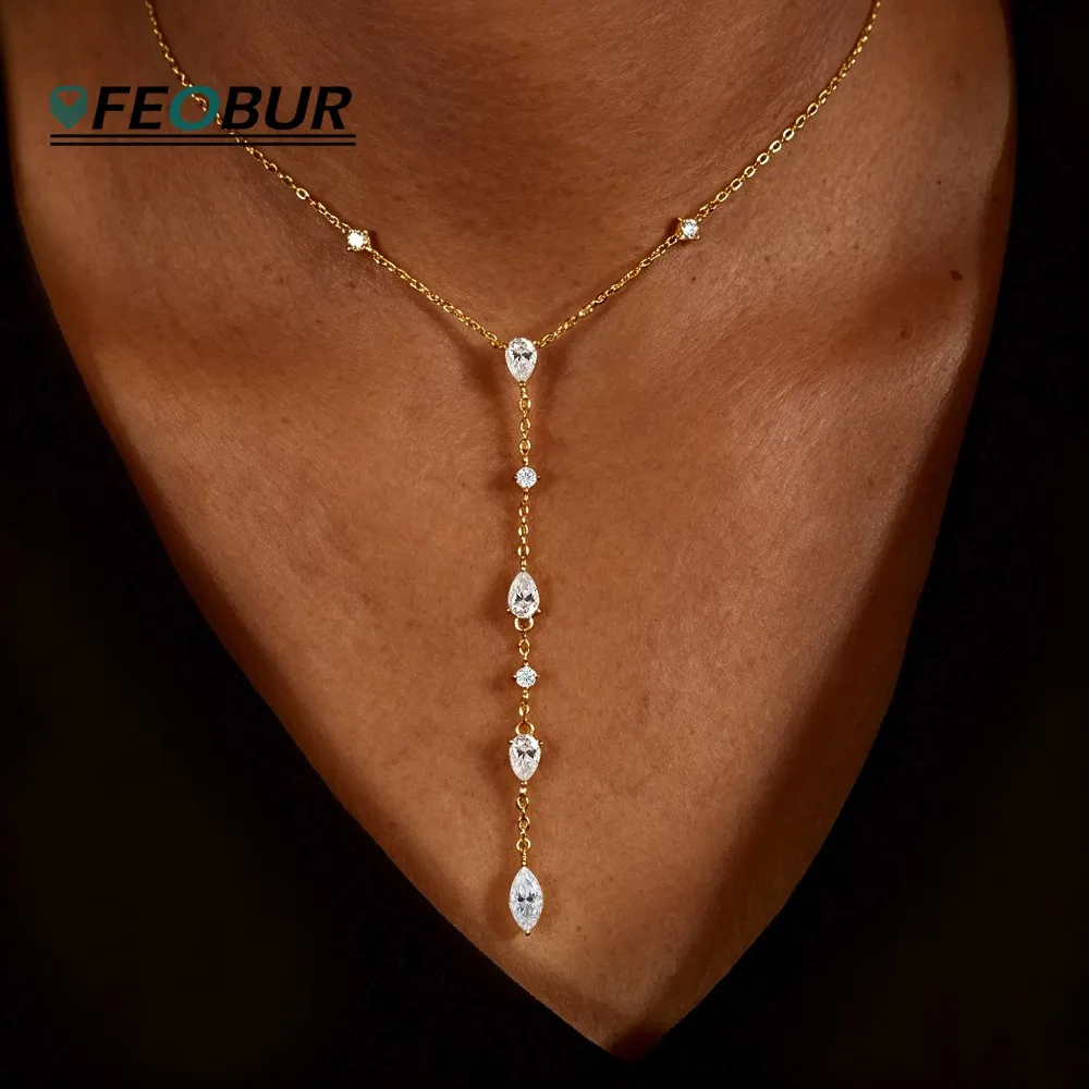 2.4Ct Pear Marquise Cut Moissanite Pendant Necklace for Women Long Tassel Lab Diamond 925 Sterling Silver Y-style Chain Jewelry
2.4Ct Pear Marquise Cut Moissanite Pendant Necklace for Women Long Tassel Lab Diamond 925 Sterling Silver Y-style Chain Jewelry