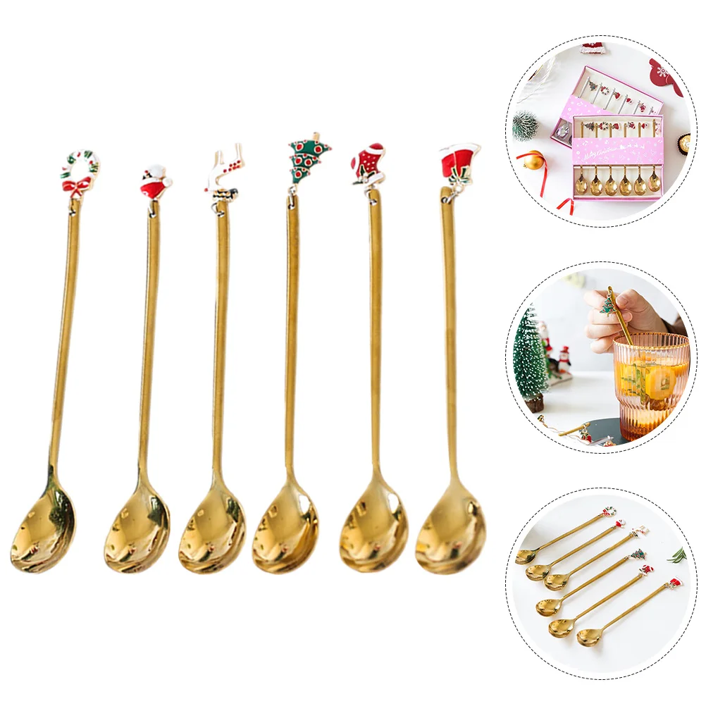 6Pcs Stainless Steel Coffee Spoons Long Handle Mixing Dessert Ice Cream Cake Spoons Practical Household Cafe Restaurant 
6Pcs Stainless Steel Coffee Spoons Long Handle Mixing Dessert Ice Cream Cake Spoons Practical Household Cafe Restaurant