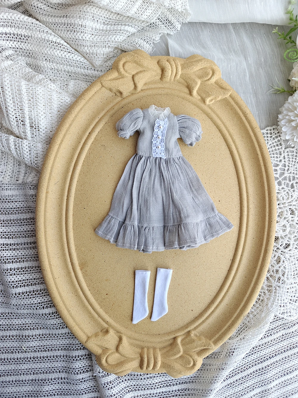 Outfits grey vintage princess lace dress clothes for blythe Dolls clothes Ymy Licca Az Ob22 24 27 Doll Accessories
Outfits grey vintage princess lace dress clothes for blythe Dolls clothes Ymy Licca Az Ob22 24 27 Doll Accessories