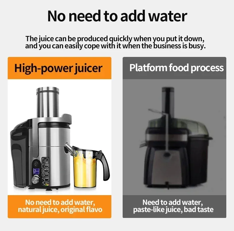 LCD Display Juice Extractor Machine 1200W Hot Sale Stainless Steel Juicer
LCD Display Juice Extractor Machine 1200W Hot Sale Stainless Steel Juicer
