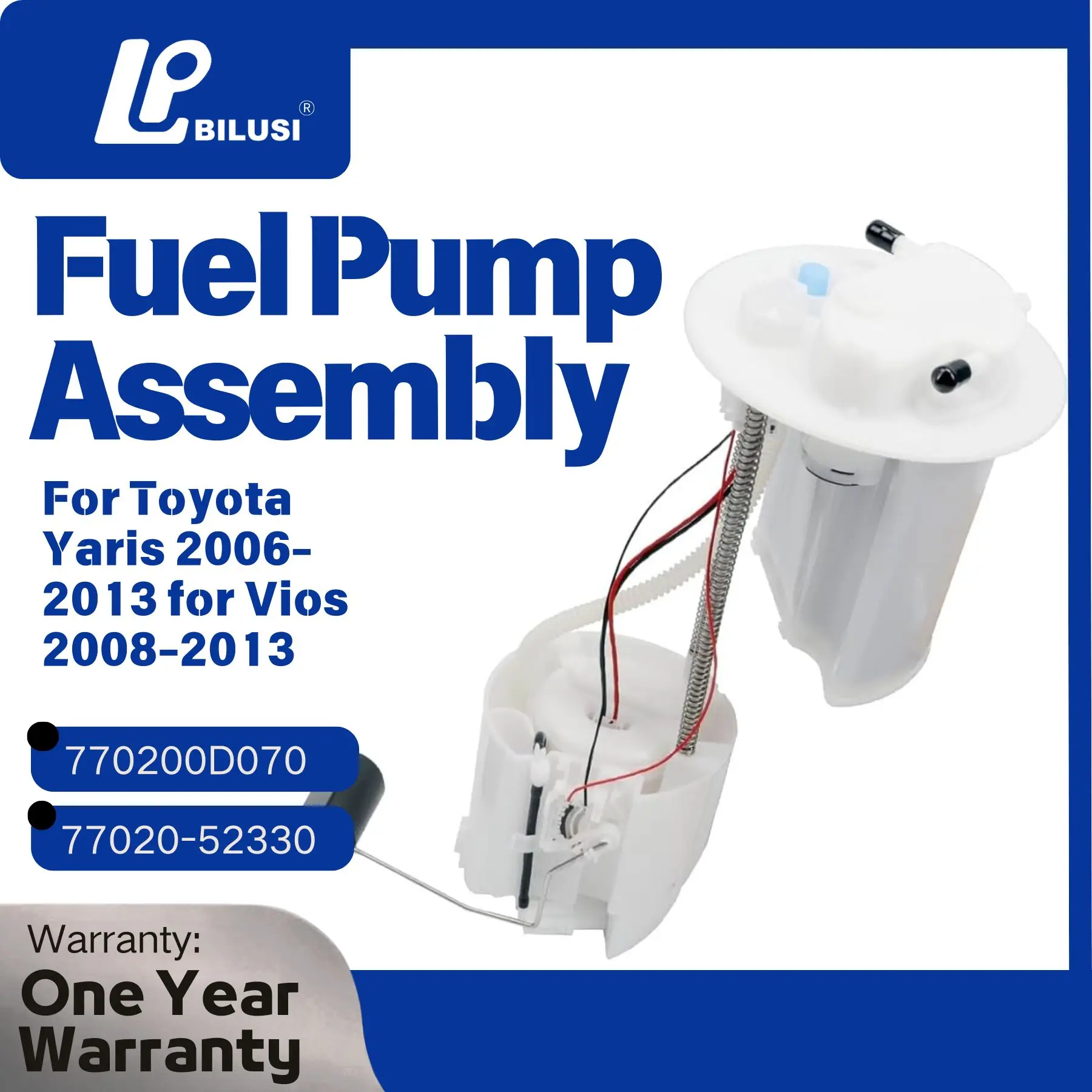 BILUSI Car Electric Fuel Pump Assembly with Sending Unit for Toyota Yaris 2006-2013 for Vios 2008-2013 770200D070, 77020-52330
BILUSI Car Electric Fuel Pump Assembly with Sending Unit for Toyota Yaris 2006-2013 for Vios 2008-2013 770200D070, 77020-52330