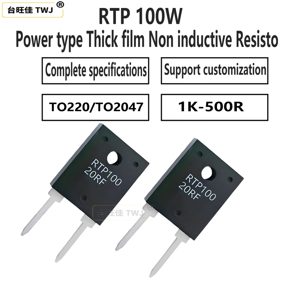 2PCSTO247 Highpower RTP100W25RFK5K10K8R2R400R300R50R precision Sampling High-frequenPlanarThick film non inductive Resistor
2PCSTO247 Highpower RTP100W25RFK5K10K8R2R400R300R50R precision Sampling High-frequenPlanarThick film non inductive Resistor