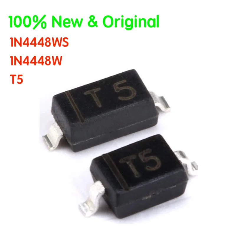 100PCS/LOT 1N4448WS 1N4448W T5 SOD-323 75V 250mA SMD Switch Diode 100% New & Original
100PCS/LOT 1N4448WS 1N4448W T5 SOD-323 75V 250mA SMD Switch Diode 100% New & Original