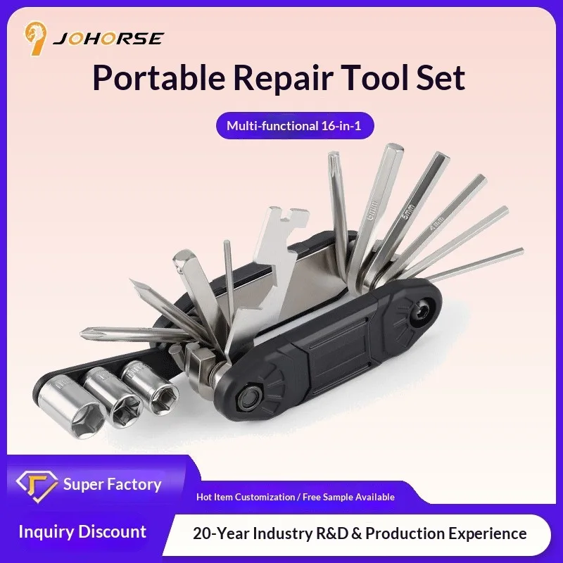 Bicycle Repair Tool Kit 16 in 1 Hex Wrench Socket Set MTB Bike Maintenance Tools
Bicycle Repair Tool Kit 16 in 1 Hex Wrench Socket Set MTB Bike Maintenance Tools