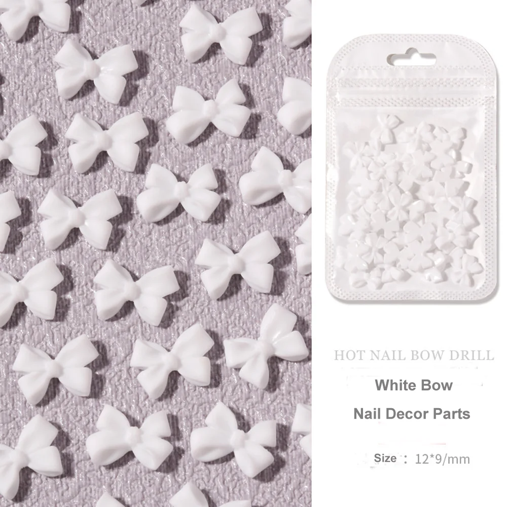 50pcs White Bow Knot Nail Resin Charm 3D Kawaii Manicure Butterfly Classic Black White Nail Decoration DIY Korea Nail Art Parts
50pcs White Bow Knot Nail Resin Charm 3D Kawaii Manicure Butterfly Classic Black White Nail Decoration DIY Korea Nail Art Parts