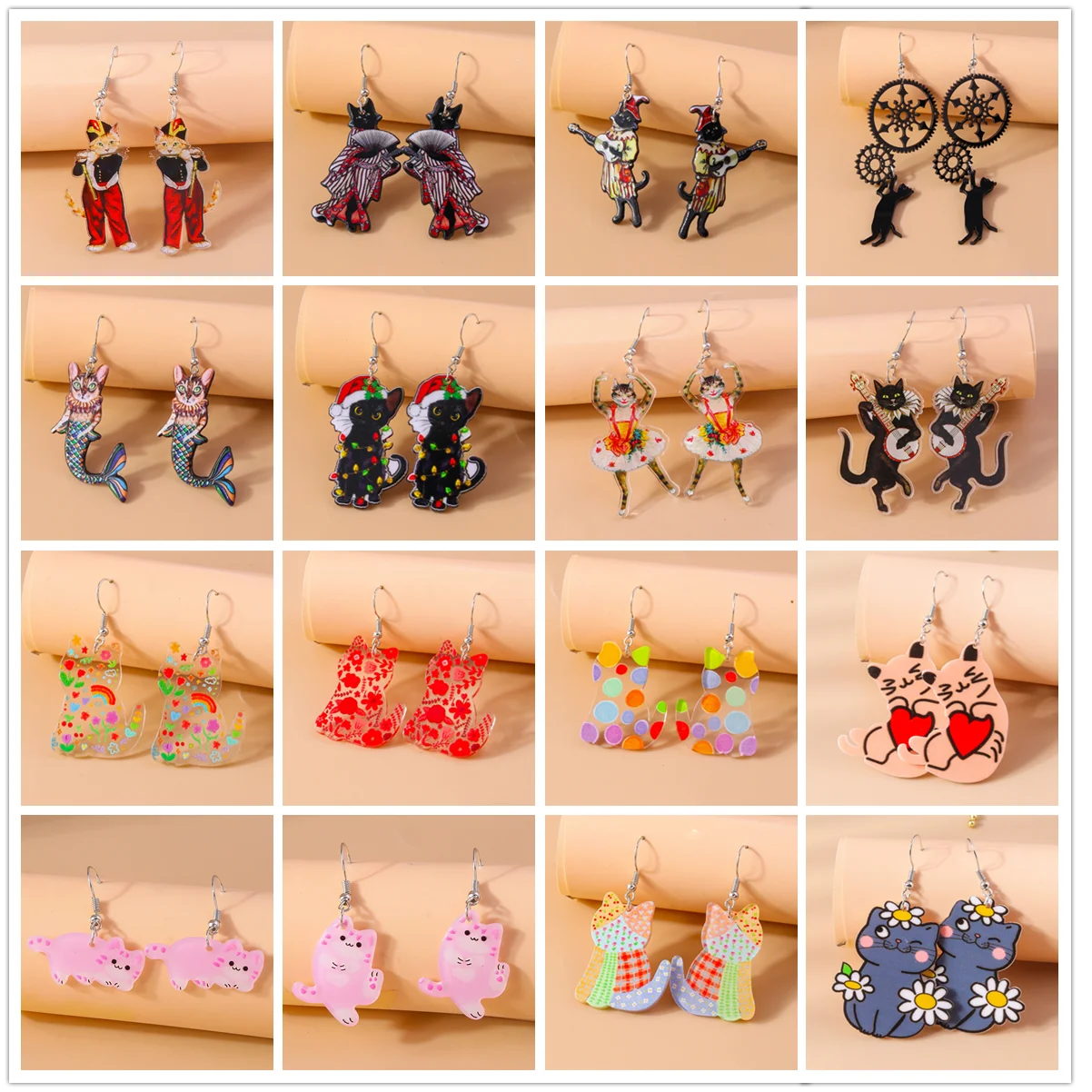 Aihua New Boho Acrylic Floral Cat Guitar Cat Earrings for Women Cartoon Animal Earrings Funny Jewelry Gifts
Aihua New Boho Acrylic Floral Cat Guitar Cat Earrings for Women Cartoon Animal Earrings Funny Jewelry Gifts