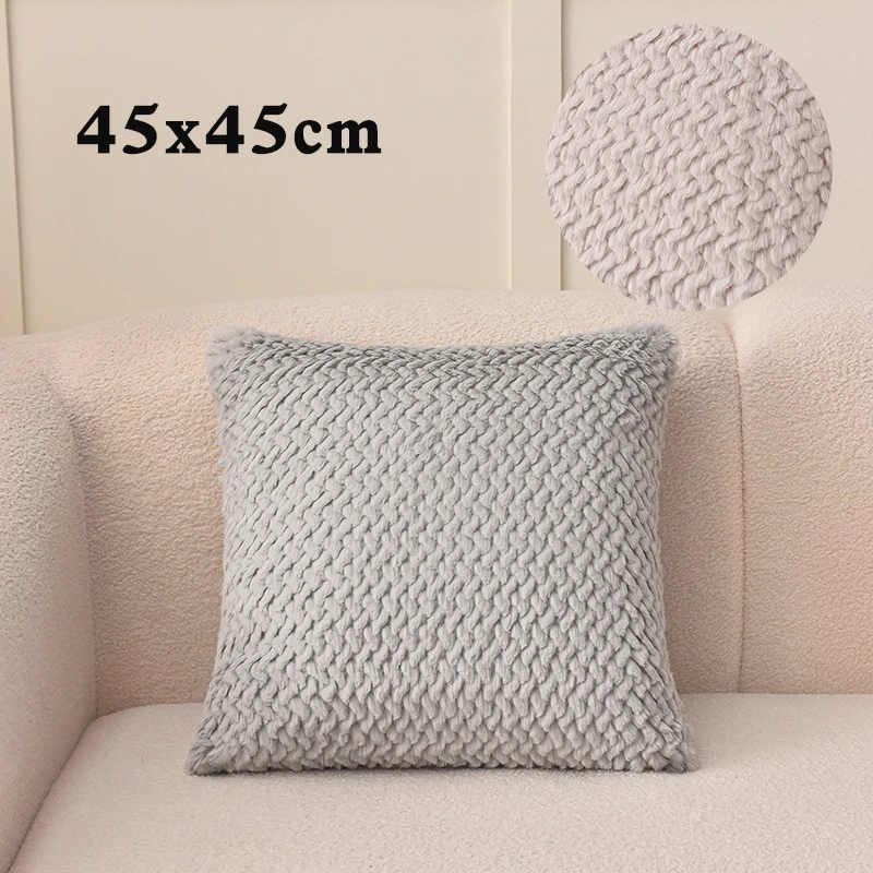 Cushion Cover Solid Color Geometric Thick Gray Plush Simple Home Decor High Quality Pillow Cover for Bedroom Sofa 45x45cm
Cushion Cover Solid Color Geometric Thick Gray Plush Simple Home Decor High Quality Pillow Cover for Bedroom Sofa 45x45cm