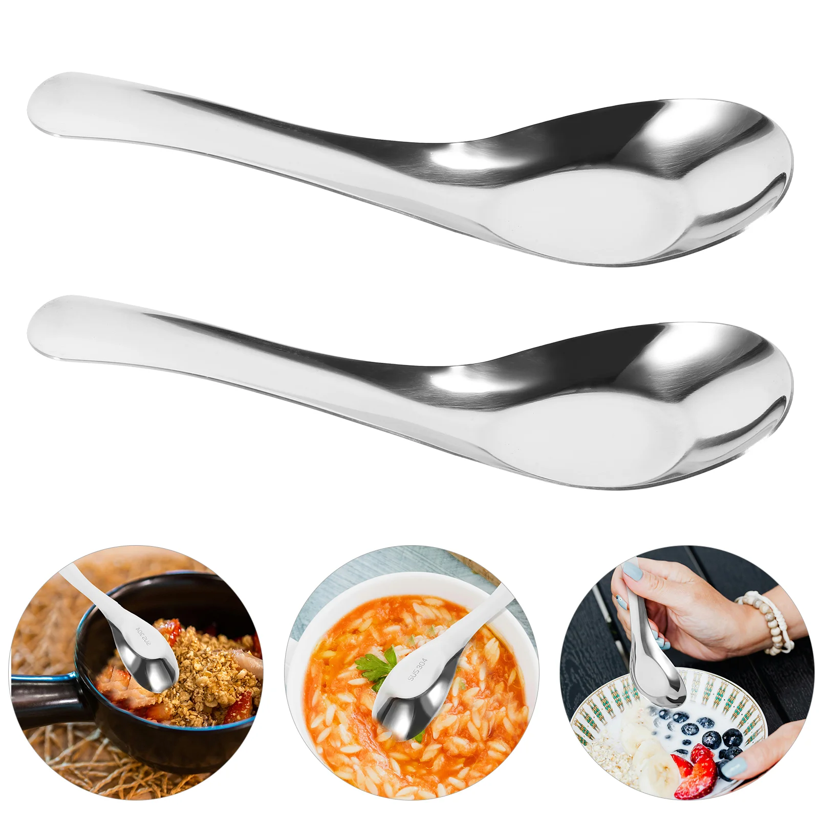 2 Pcs Metal Tablespoon Toddler Dessert Spoons Kitchens Generic Stainless Steel Rice Soup
2 Pcs Metal Tablespoon Toddler Dessert Spoons Kitchens Generic Stainless Steel Rice Soup