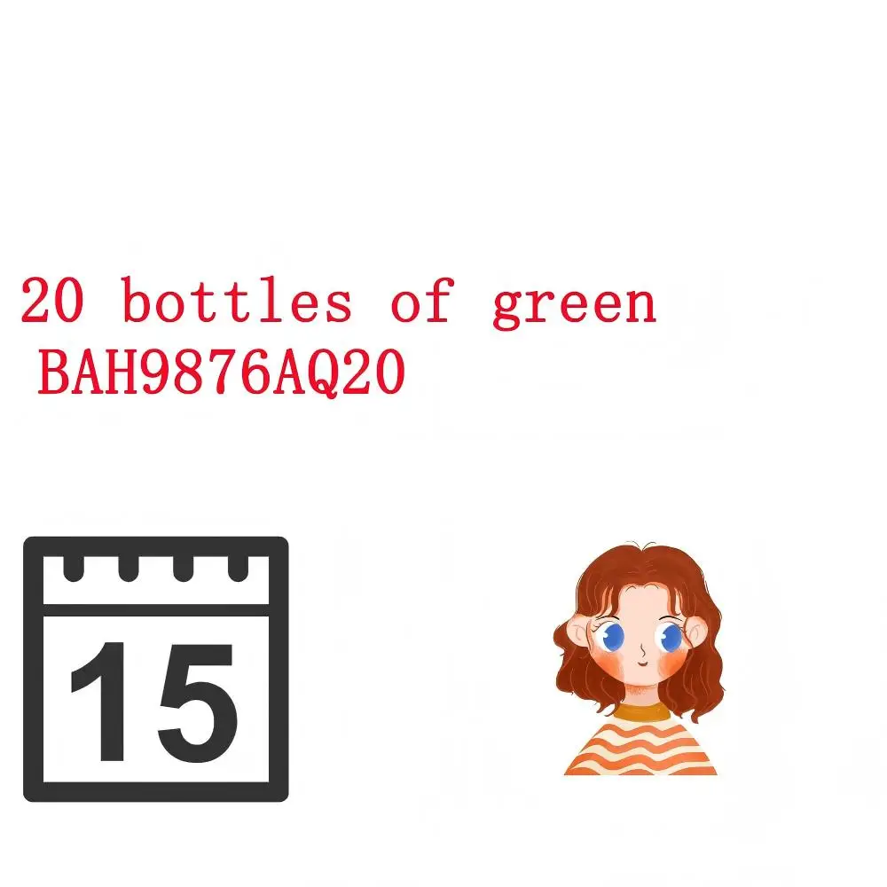 20pcs bottles of green to Siauliai, Lithuania
20pcs bottles of green to Siauliai, Lithuania