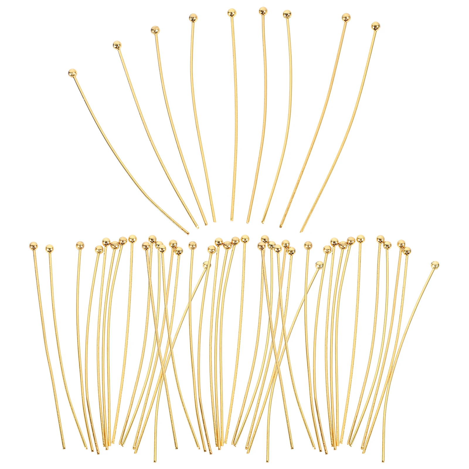 50pcs Golden Head Pins 45mm Stainless Steel for Jewelry Making Earrings Bracelets Necklaces Findings Supplies Accessories Craft
50pcs Golden Head Pins 45mm Stainless Steel for Jewelry Making Earrings Bracelets Necklaces Findings Supplies Accessories Craft