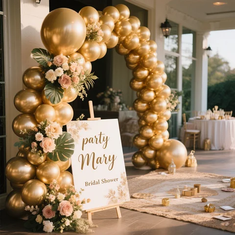 5/10/12/18inch Latex Balloon Gold Silver Blue Purple Ramadan Balloon Wedding Happy Birthday Metallic Chrome Ballon Decoration