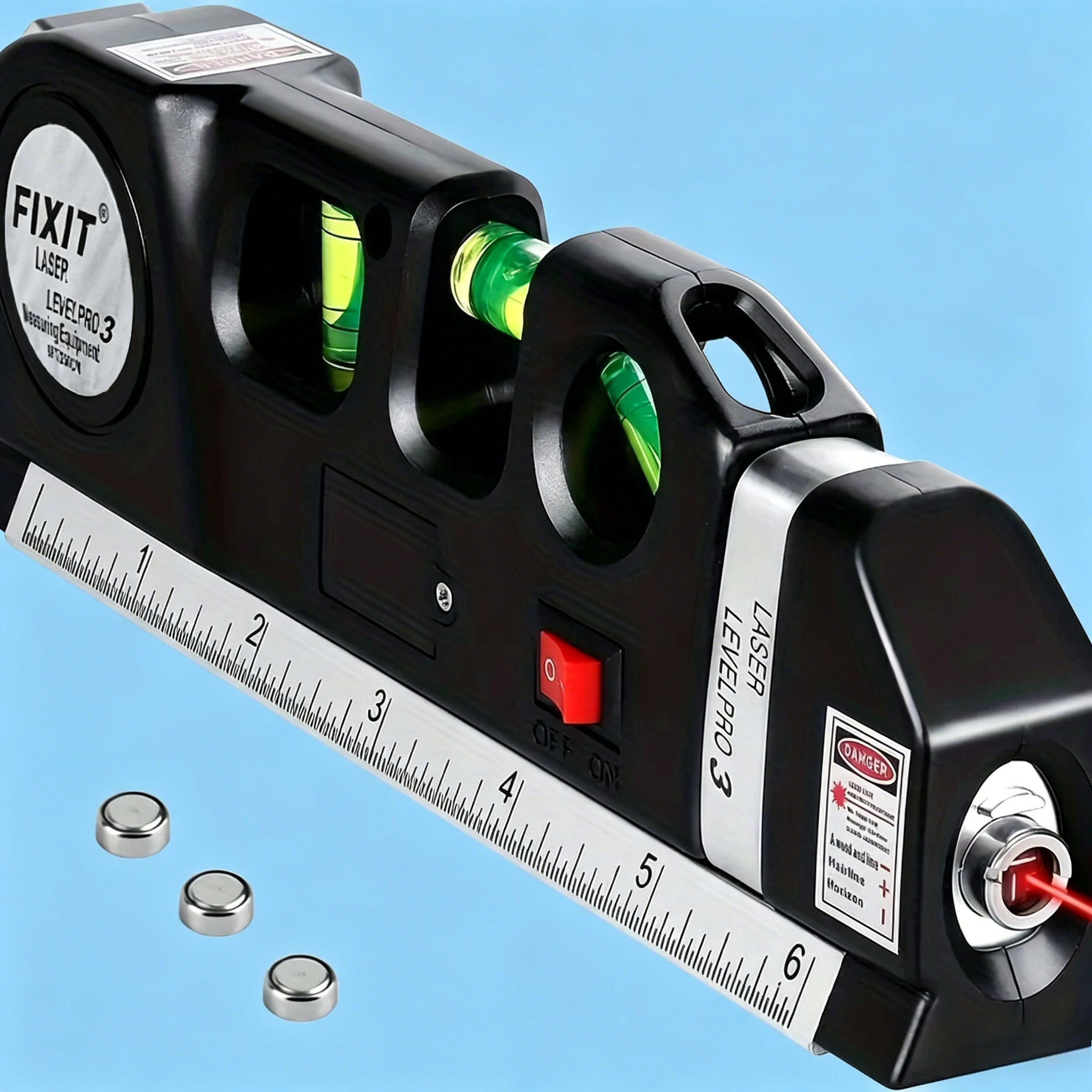 Cross Line Laser Level Multipurpose Laser Leveler with 8FT Measuring Tape Ruler Easy Use Home Renovation Measuring Tool
Cross Line Laser Level Multipurpose Laser Leveler with 8FT Measuring Tape Ruler Easy Use Home Renovation Measuring Tool
