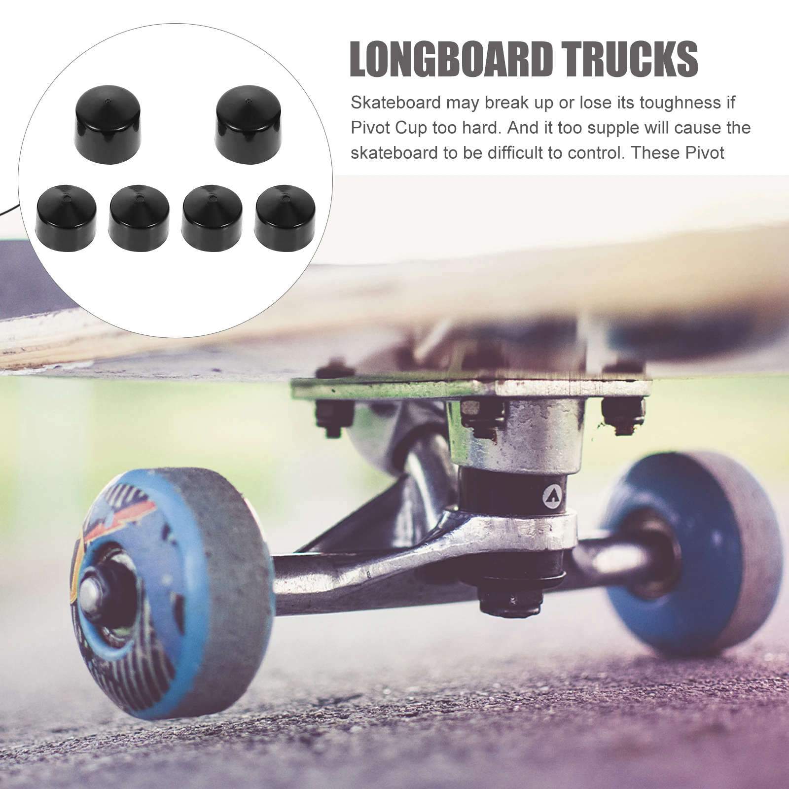 2 Sets 4 Small 2 Large Pu Pivot Cups Skateboard Accessories Shockproof Absorber Trucks Replacement Parts Fits Most
2 Sets 4 Small 2 Large Pu Pivot Cups Skateboard Accessories Shockproof Absorber Trucks Replacement Parts Fits Most