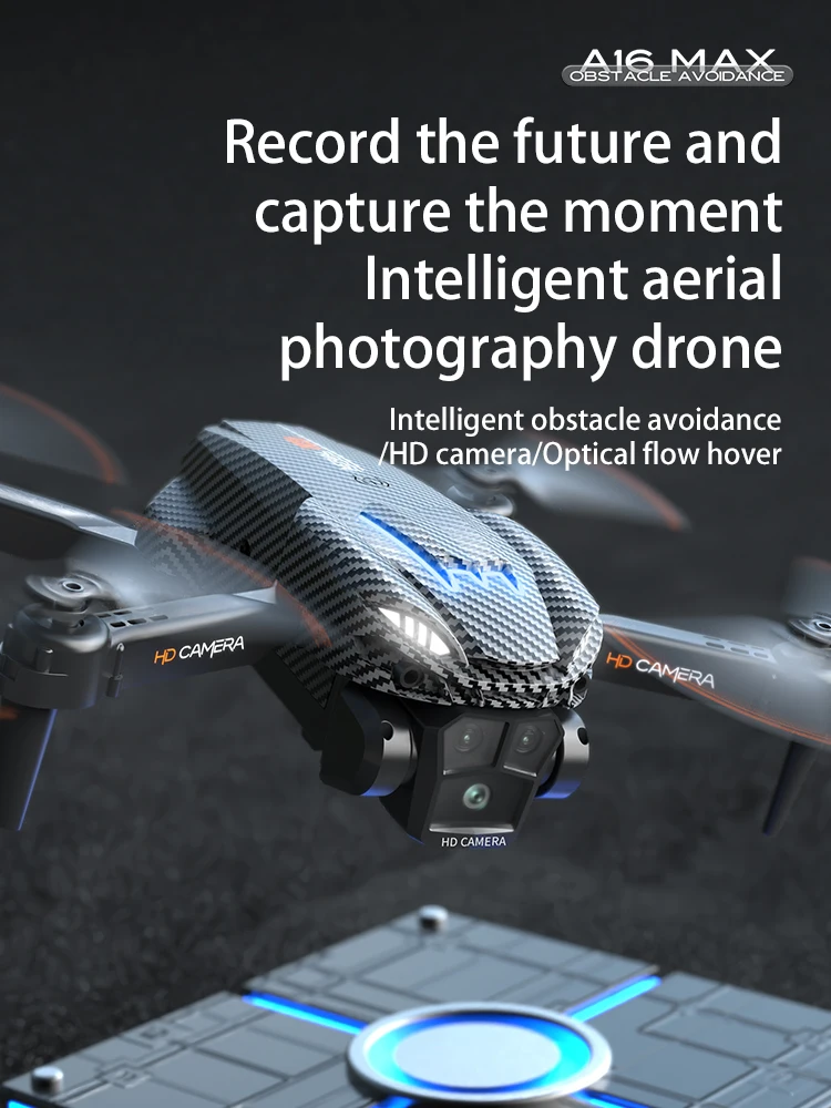 New A16 Max Drone FPV Drones With 3 Cameras Wind Resistance Headless Mode Gesture Control FPV Drone For Adults RC Drone
New A16 Max Drone FPV Drones With 3 Cameras Wind Resistance Headless Mode Gesture Control FPV Drone For Adults RC Drone