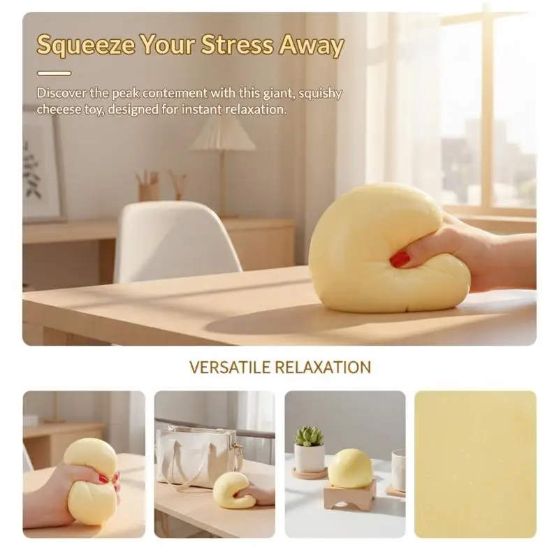 Extra Large 10cm Mochi Taba Squishy Cheese Ball Stress Reliever for Kids and Adults Office Toy
Extra Large 10cm Mochi Taba Squishy Cheese Ball Stress Reliever for Kids and Adults Office Toy