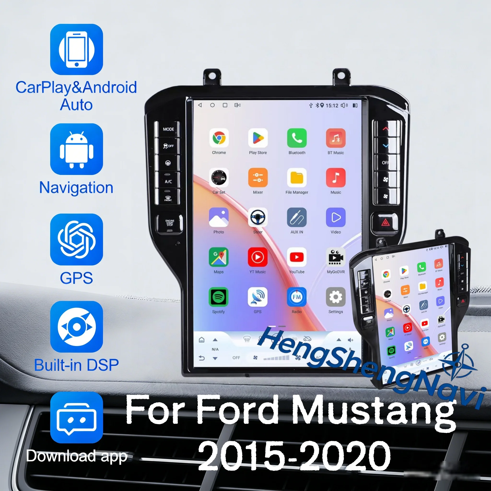 Мультимедийный GPS-навигатор HS для Ford Mustang GT 2016-2022, Android-автомагнитола с сенсорным экраном, стереосистема
Мультимедийный GPS-навигатор HS для Ford Mustang GT 2016-2022, Android-автомагнитола с сенсорным экраном, стереосистема