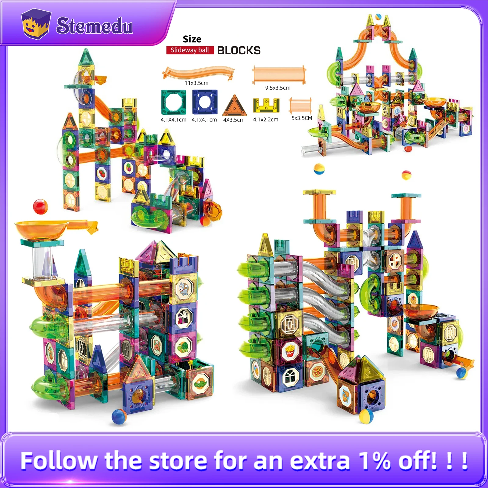 Набор магнитных строительных блоков, слайд-шар MOC, сборка технологического интеллекта, развивающая игрушка для детей
Набор магнитных строительных блоков, слайд-шар MOC, сборка технологического интеллекта, развивающая игрушка для детей