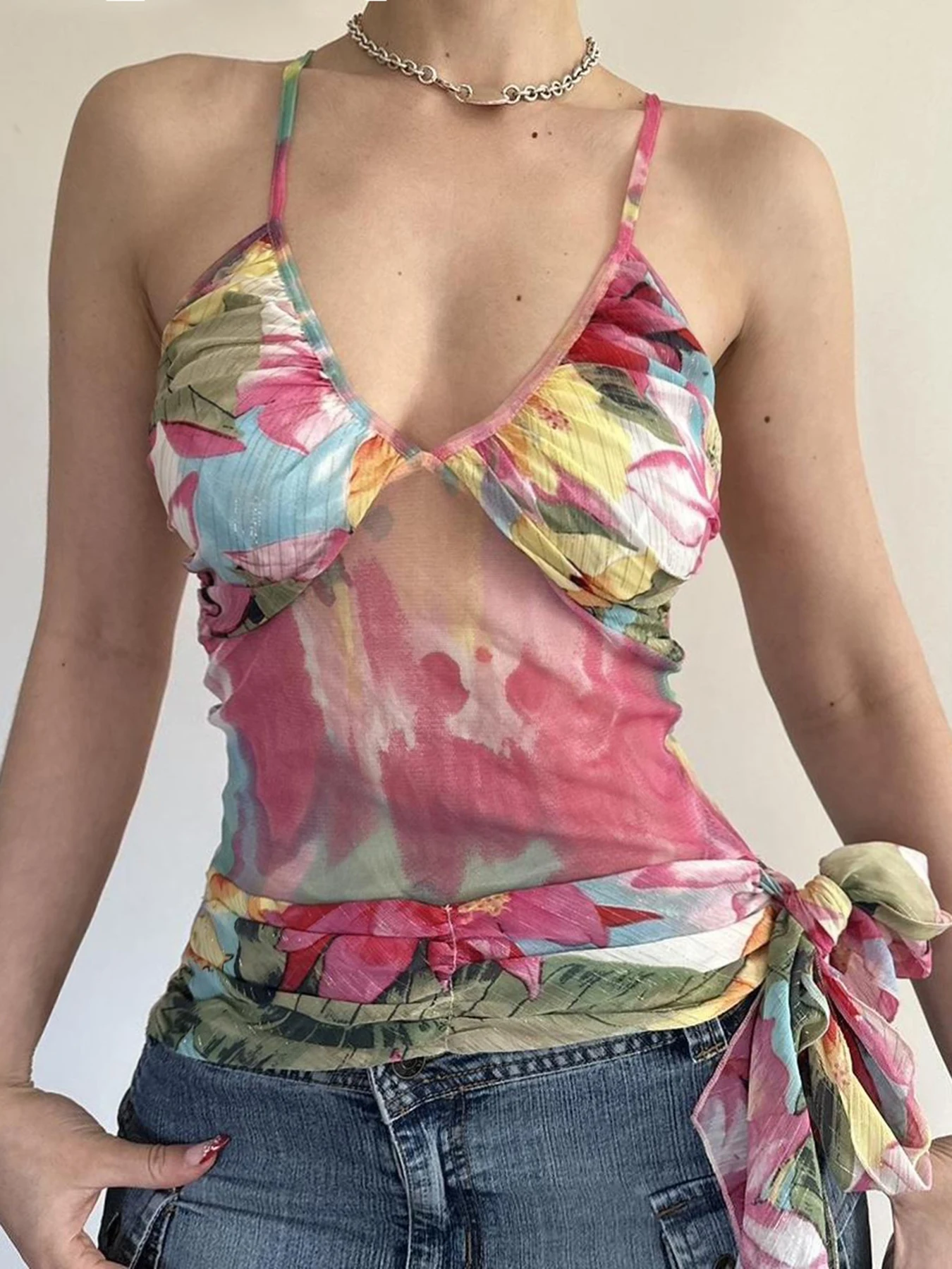 Sweetown Fashion Floral Prints Slim Fit Summer Women Vest Lace Up Causal Holiday Style Chic Trendy Camisole Tops
Sweetown Fashion Floral Prints Slim Fit Summer Women Vest Lace Up Causal Holiday Style Chic Trendy Camisole Tops