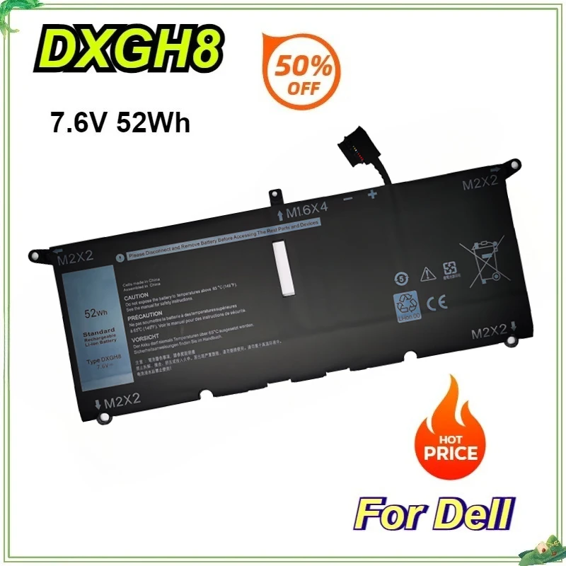 DXGH8 HK6N5 0H754V H754V P82G Laptop Battery for Dell XPS 13 9380 9370 Inspiron 5390 5391 7490 7191 P82G 7.6V 52Wh
DXGH8 HK6N5 0H754V H754V P82G Laptop Battery for Dell XPS 13 9380 9370 Inspiron 5390 5391 7490 7191 P82G 7.6V 52Wh