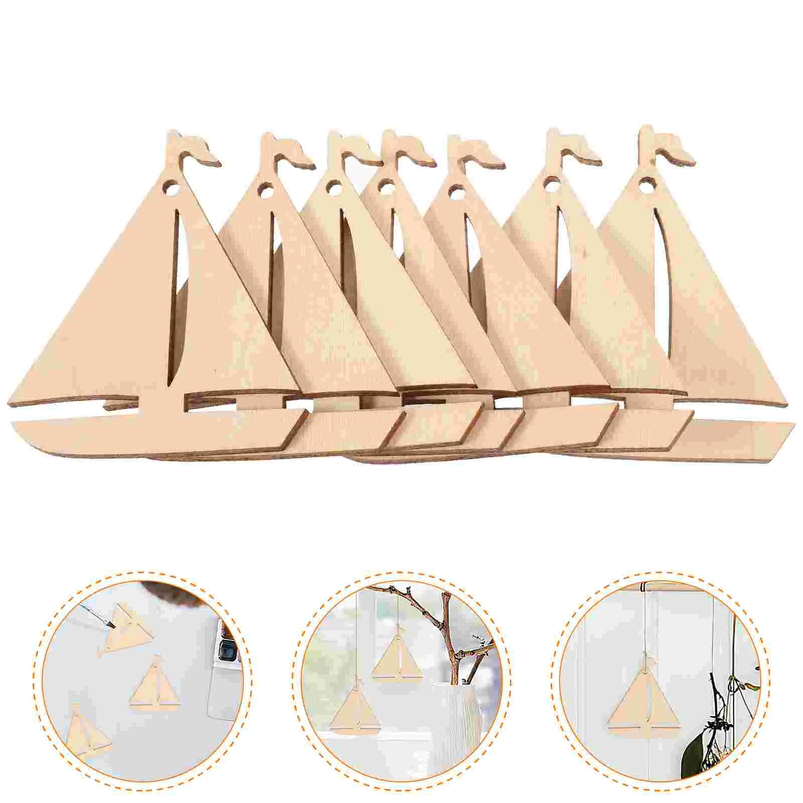 50 Pcs Wooden Sailboat Hand-painted Cutouts Accessories DIY Painting Decors Slices
50 Pcs Wooden Sailboat Hand-painted Cutouts Accessories DIY Painting Decors Slices