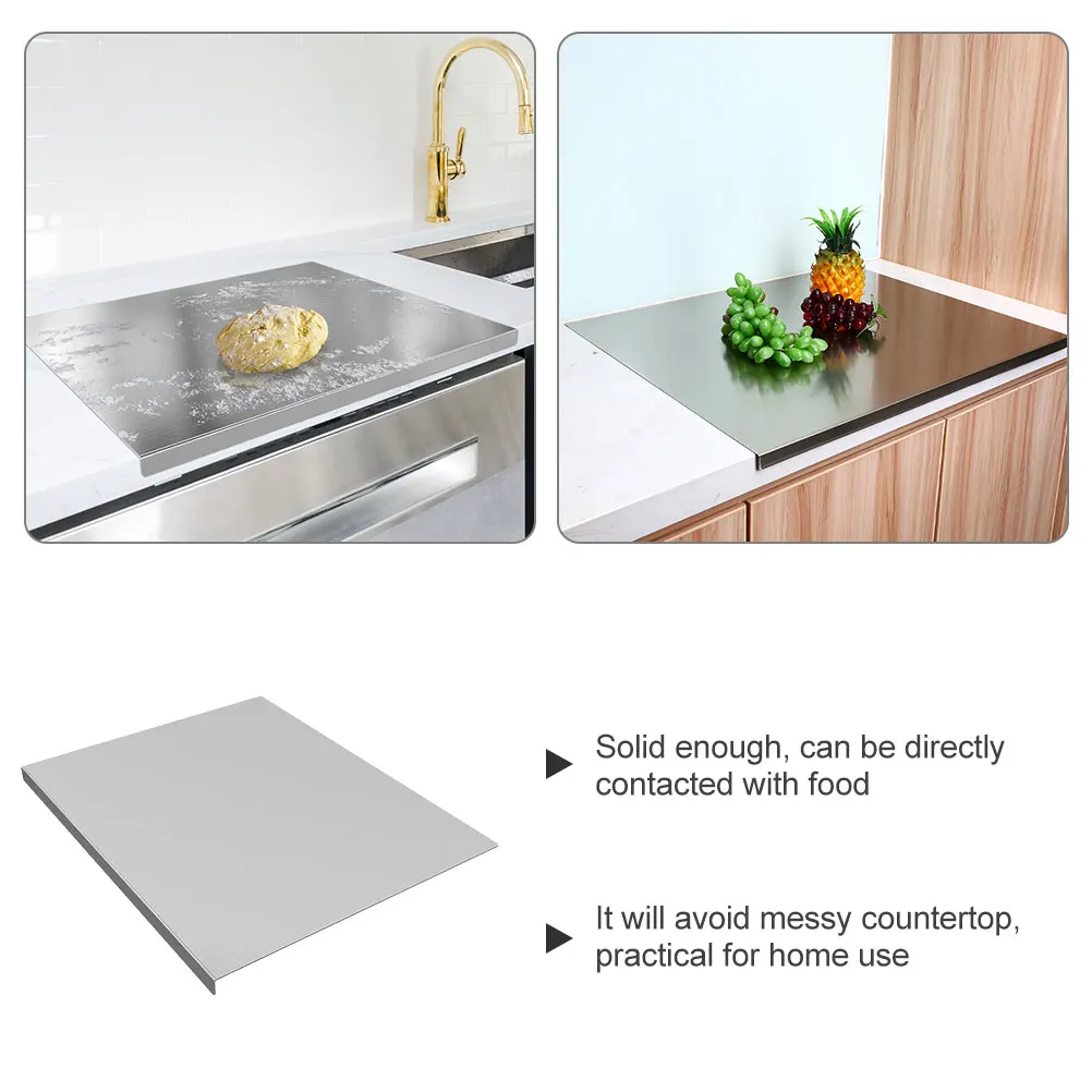 Stainless Steel Cutting Food Grade Steel Chopping Board for Kitchen Home Restaurant Double Sided Metal Board for Meat Fruit
Stainless Steel Cutting Food Grade Steel Chopping Board for Kitchen Home Restaurant Double Sided Metal Board for Meat Fruit