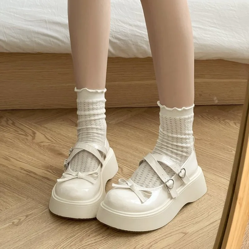 Retro Sweet Bow Tie round Head Thick Bottom Heightening Leather Shoes New Style Spring Low Cut College Single Shoes
Retro Sweet Bow Tie round Head Thick Bottom Heightening Leather Shoes New Style Spring Low Cut College Single Shoes