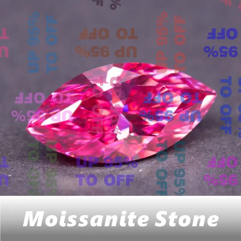 GRAMoissanite Stone Marquise Pink Color DIY Ring Necklace Earrings Main Materials Gemstone for Jewel Making with Certificate
GRAMoissanite Stone Marquise Pink Color DIY Ring Necklace Earrings Main Materials Gemstone for Jewel Making with Certificate