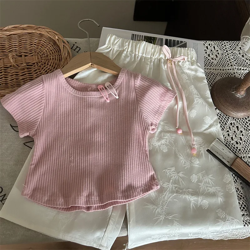 Girl Shirt Top Korean Style Children Wear 2024 New Summer Girls Hollowed Out Bow Short-sleeve T-shirt Top Baby Girl Pink Tops
Girl Shirt Top Korean Style Children Wear 2024 New Summer Girls Hollowed Out Bow Short-sleeve T-shirt Top Baby Girl Pink Tops