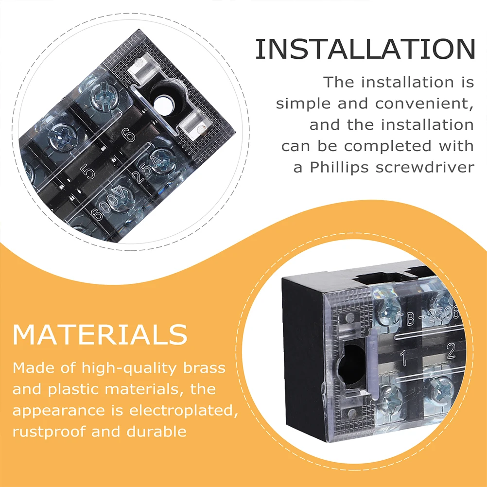 10pcs Dual Row Screw Strips Insulated Pre-Insulated Barrier Strip Covered Screw Barrier Block Durable Terminal Blocks Auto
10pcs Dual Row Screw Strips Insulated Pre-Insulated Barrier Strip Covered Screw Barrier Block Durable Terminal Blocks Auto