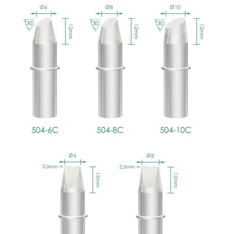 QUICK 504 K/6C/8C/10C/6D/8D/10D/12D/6DU/10DU Soldering Iron Tip For TS2400 High Frequency Welding Station Accessories BGA Tools
QUICK 504 K/6C/8C/10C/6D/8D/10D/12D/6DU/10DU Soldering Iron Tip For TS2400 High Frequency Welding Station Accessories BGA Tools