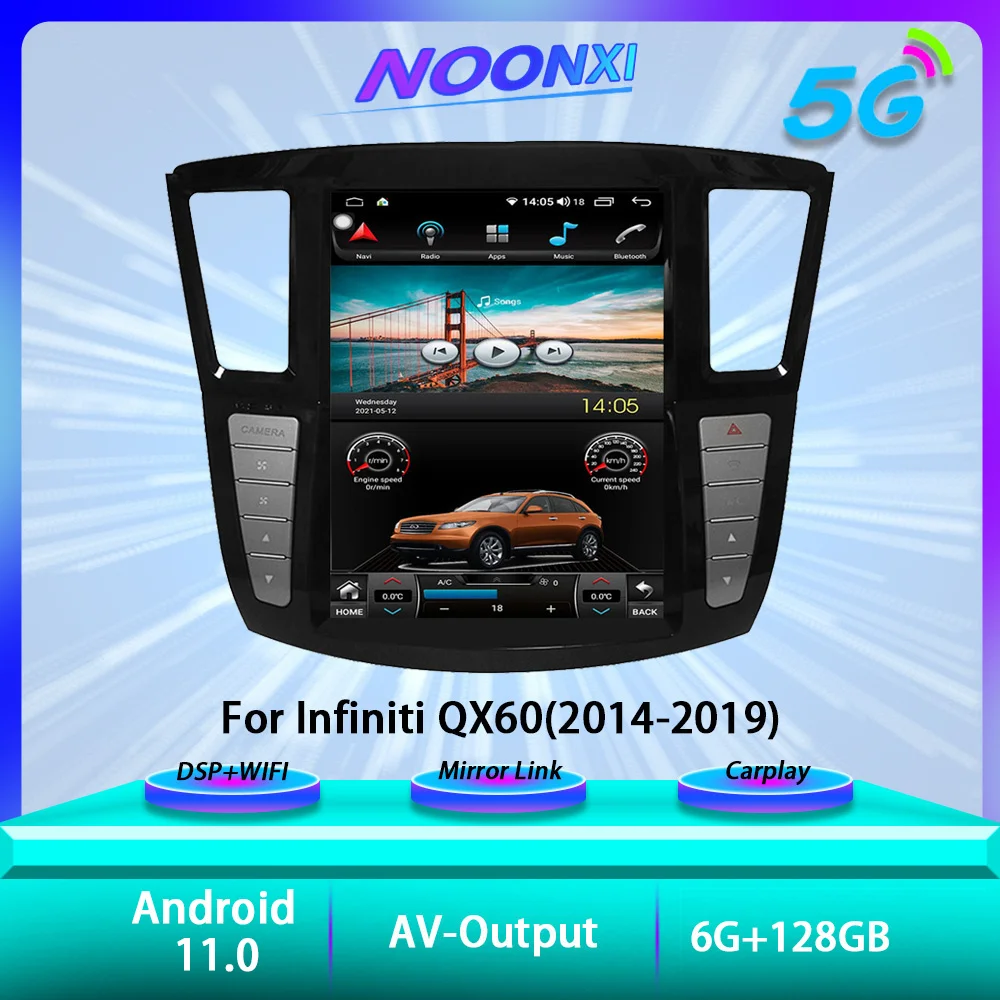 6 + 128 ГБ для Infiniti QX60 2014-2019 GPS 5G Wifi навигация Android 11 Автомагнитола стерео экран Тесла мультимедийный плеер головное устройство
6 + 128 ГБ для Infiniti QX60 2014-2019 GPS 5G Wifi навигация Android 11 Автомагнитола стерео экран Тесла мультимедийный плеер головное устройство